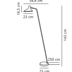 Nordlux Retrofit Stehlampe DARCI 23 cm schwarz