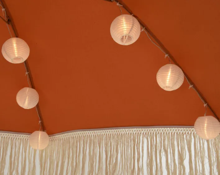 Outdoor LED Party Lichterkette 40 Lampions weiß