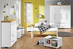 PAIDI Kinder-Drehtürenschrank KIRA 206 x 176 x 56 cm Kreideweiß/Abs.Nebraska