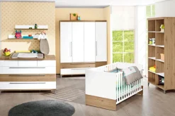 PAIDI Kleiderschrank REMO Bordeaux-Eiche/ Kreideweiß