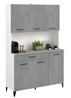 PARISOT Buffet Malice 2 Beton Optik hell / Weiss
