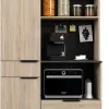 Parisot Buffet-Schrank Fumay 100 x 186 cm Eiche Dekor/ schwarz