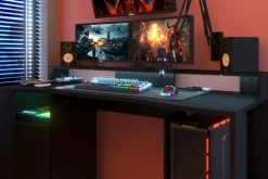 Parisot Gamertisch mit LED Beleuchtung schwarz