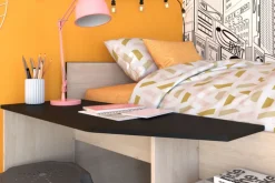 Parisot Halbhohes Hochbett MILKY 2 braun/schwarz