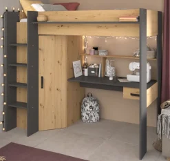 Parisot Hochbett HEAVY 1 braun/schwarz