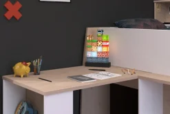 Parisot Hochbett LUCAS weiß/braun