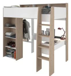 Parisot Hochbett SHELTER 11 braun/ weiß