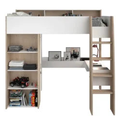 Parisot Hochbett SHELTER 11 braun/ weiß