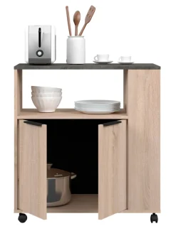 Parisot Küchenbuffet Fumay3, 3teilig Eiche Dekor/ Beton Optik