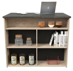 Parisot Kücheninsel FUMAY 12 ca. 109x90x80 Eiche Dekor/Beton Optik