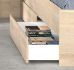 Parisot Stauraumbett ESCALE 1 braun 90 x 200 cm