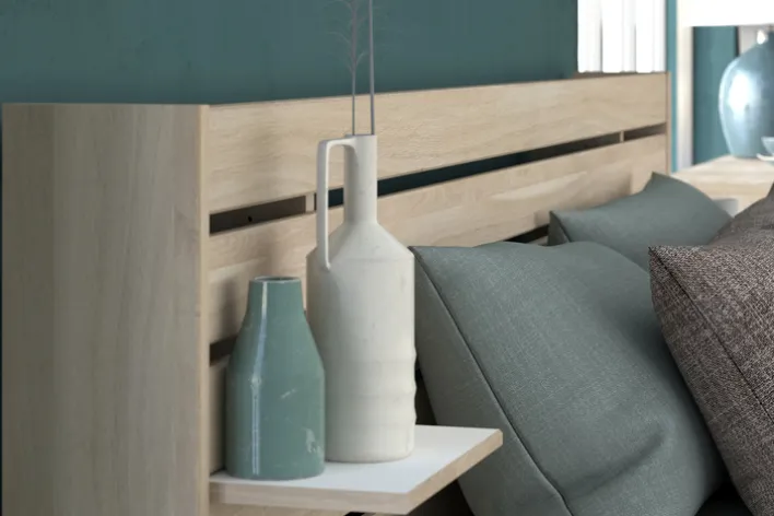 Parisot Stauraumbett ESCALE 2 braun 140 x 200 cm