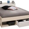 Parisot Stauraumbett MOST 6 beige/weiß 160 x 200 cm