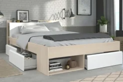 Parisot Stauraumbett MOST 6 beige/weiß 160 x 200 cm