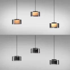 Paul Neuhaus LED Balkenpendel RIKA 3-flg cm schwarz