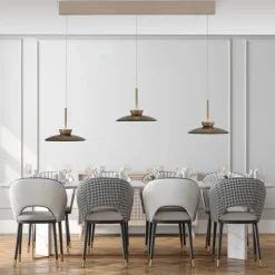 Paul Neuhaus LED Balkenpendel PURE MOON 3-flg bronze