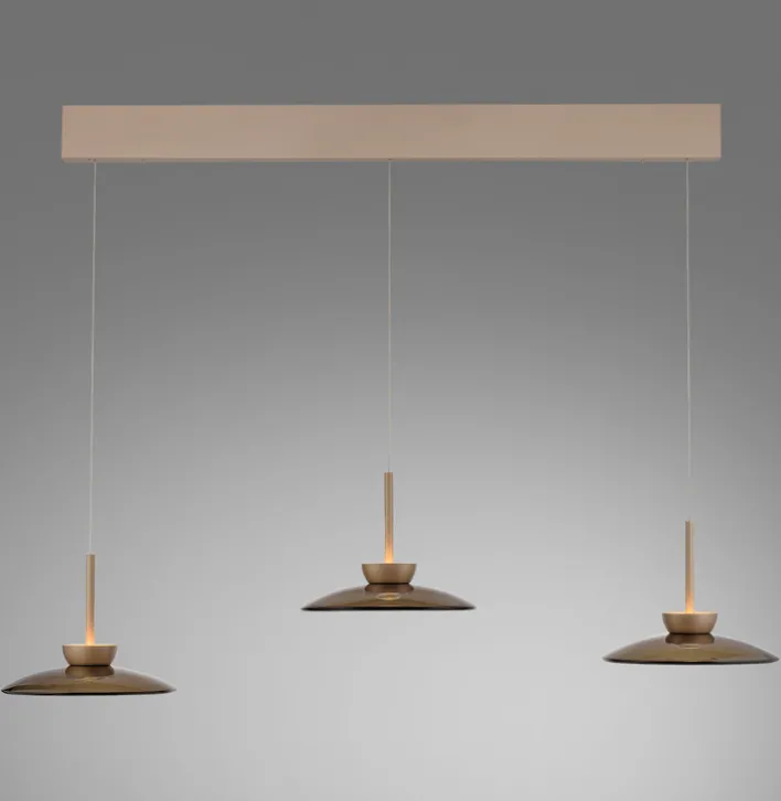 Paul Neuhaus LED Balkenpendel PURE MOON 3-flg bronze