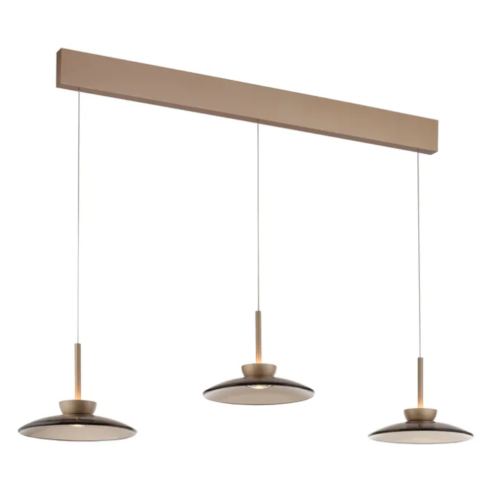 Paul Neuhaus LED Balkenpendel PURE MOON 3-flg bronze