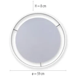 Paul Neuhaus LED Deckenlampe Q-VITO 59 cm stahlfarbig