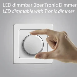 Paul Neuhaus LED Deckenlampe PURE VITRUM 22 cm grau