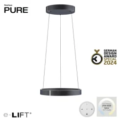 Paul Neuhaus LED Pendelleuchte PURE E-CLIPSE 50 cm grau