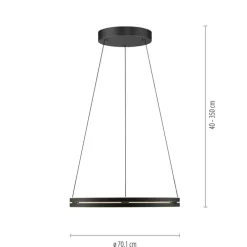 Paul Neuhaus LED Pendelleuchte PURE E-LOOP 70 cm schwarz