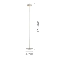 Paul Neuhaus LED Stehlampe Q-ROTATE 22 cm alu-/nickelfarbig