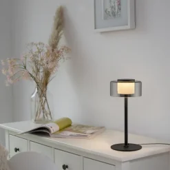 Paul Neuhaus LED Tischlampe RIKA 15 cm schwarz