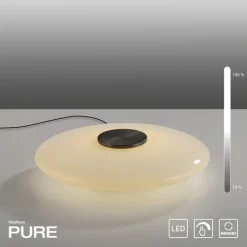 Paul Neuhaus LED Tischlampe PURE VITRUM 32 cm braun