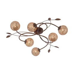 Paul Neuhaus Retrofit Deckenlampe GRETA 6-flg rostfarbig