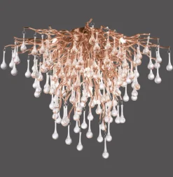 Paul Neuhaus Retrofit Deckenlampe ICICLE 50 x 50 cm altmessing