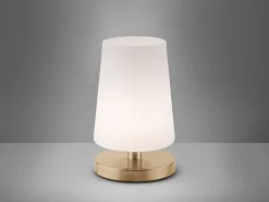 Paul Neuhaus Retrofit LED Tischlampe SONJA 23 cm mattmessing