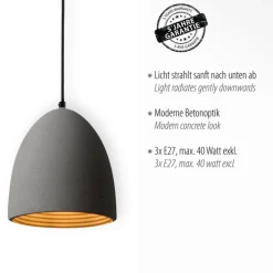 Paul Neuhaus Retrofit Pendelleuchte ETON 100 cm beton