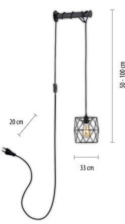 Paul Neuhaus Retrofit Wandleuchte PILUA Draht
