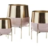 Pflanzenständer 3er-Set goldfarbig /rosé