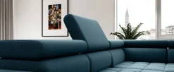 PHILL HILL Ecksofa BAGGIO 280 x 196 cm deep ocean
