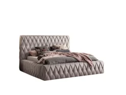 Polsterbett ADRIAN DELUXE silber 180 x 200 cm