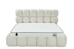 Polsterbett BALOON 180 x 200 cm weiß