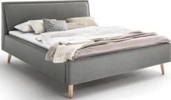 Polsterbett FRIEDA IIL 140 x 200 cm hellgrau