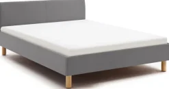 Polsterbett LENA 140 x 200 cm hellgrau