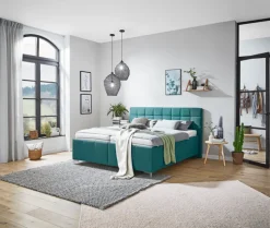 Polsterbett PALLAS 180 x 200 cm grünblau