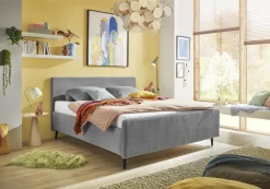 Polsterbett SALVADOR 180 x 200 cm silver