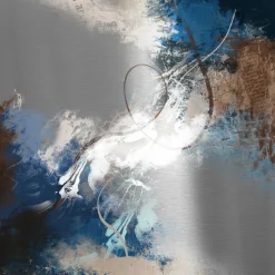 PRO ART Alu-Art Bild ABSTRACT BLACK AND BLUE III 50 x 50 cm