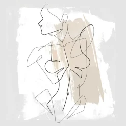 PRO ART Canvas-Art Bild FEMALE ABSTRADT LINE ART I 30 x 30 cm