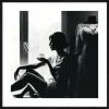 PRO ART Framed-Art Bild LADY DRINKING COFFEE 33 x 33 cm schwarz