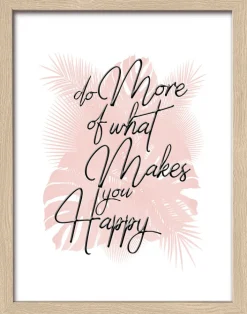 PRO ART Framed-Art Bild MAKES YOU HAPPY 19 x 24 cm