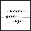PRO ART Framed-Art Bild NEVER GIVE UP 33 x 33 cm