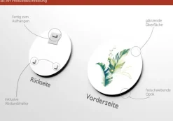 PRO ART Glas-Art Bild WATERCOLOUR PALM LEAVES I Ø 20 cm mehrfarbig