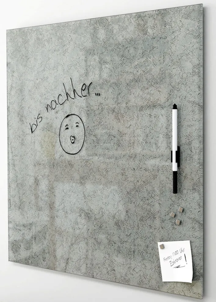 PRO ART Memoboard 50 x 50 cm Metall silber
