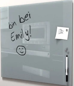 PRO ART Memoboard 50 x 50 cm Metall grau